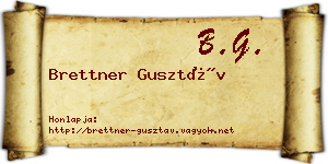 Brettner Gusztáv névjegykártya