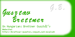 gusztav brettner business card